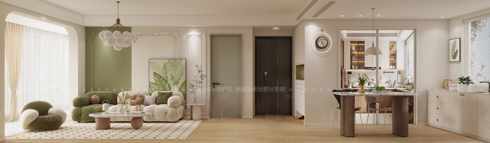 现代家居客厅3D模型下载【ID:1204510667】