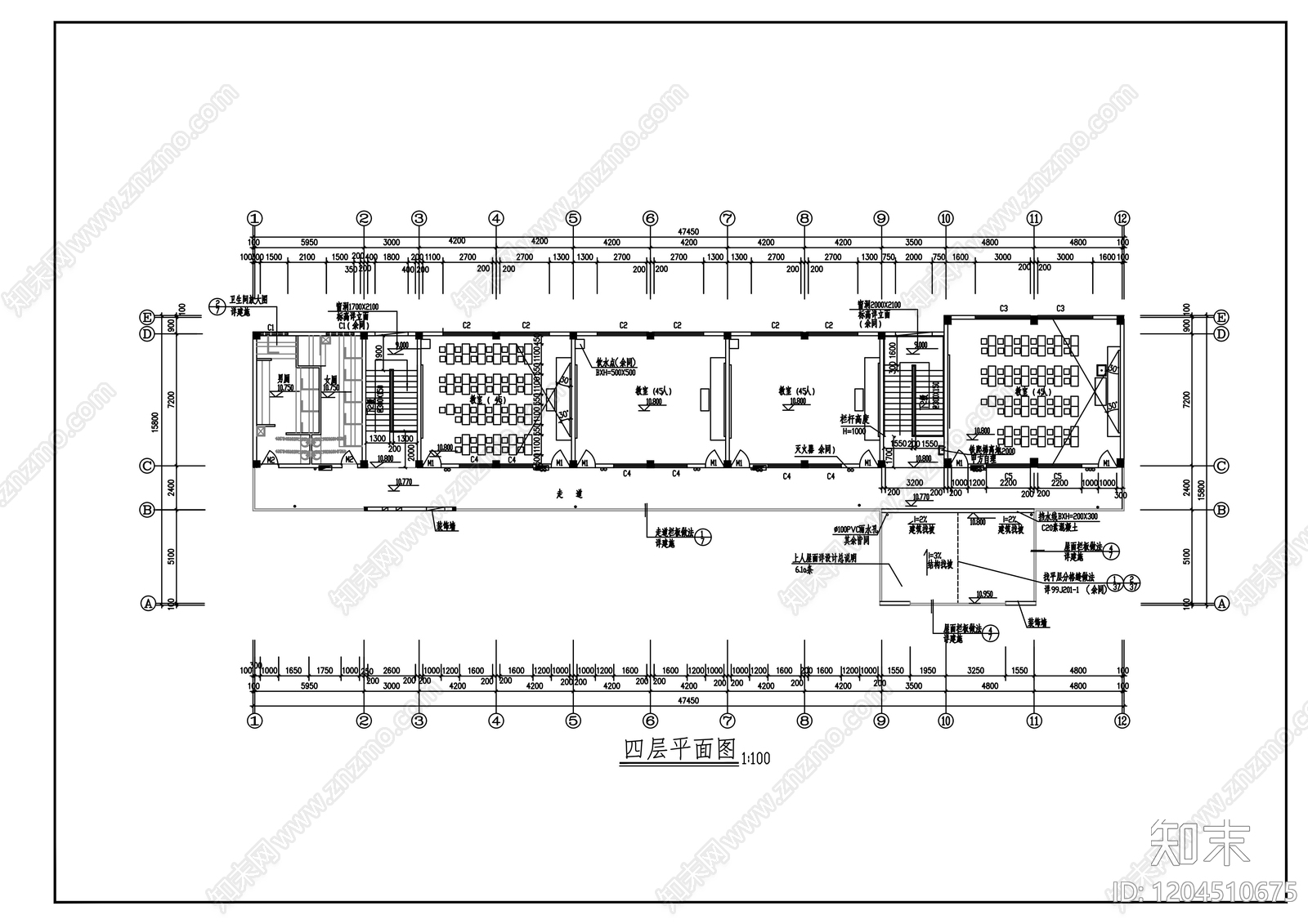 现代学校建筑施工图下载【ID:1204510675】
