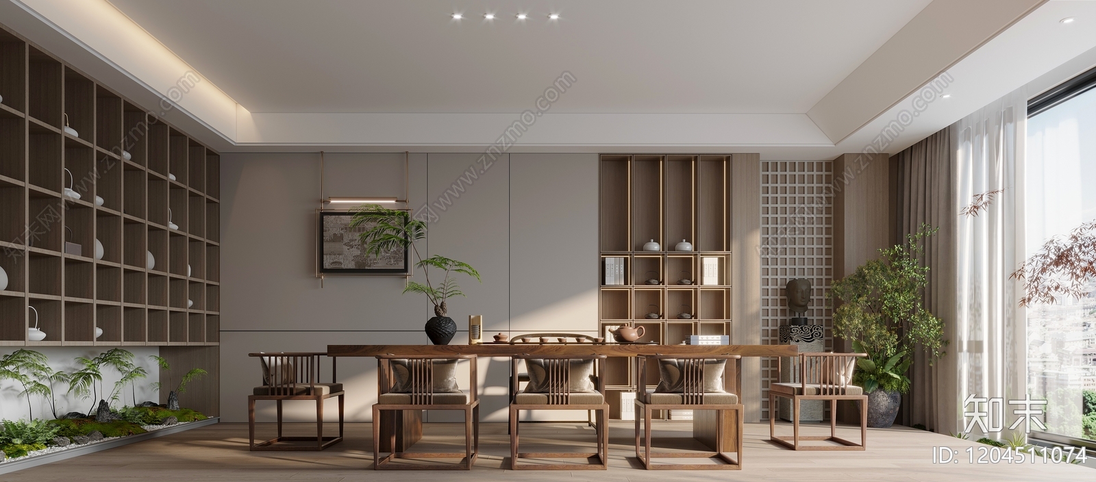 现代茶餐厅cad施工图下载【ID:1204511074】