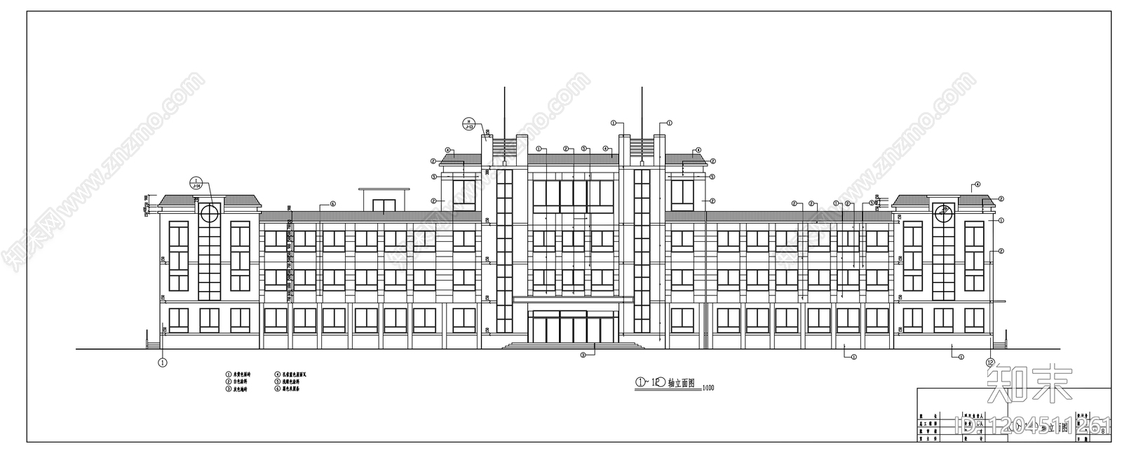 现代学校建筑cad施工图下载【ID:1204511261】