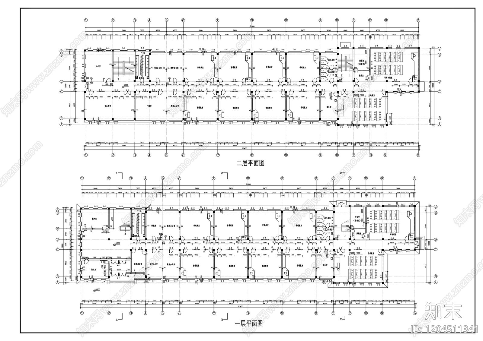 现代学校建筑施工图下载【ID:1204511341】