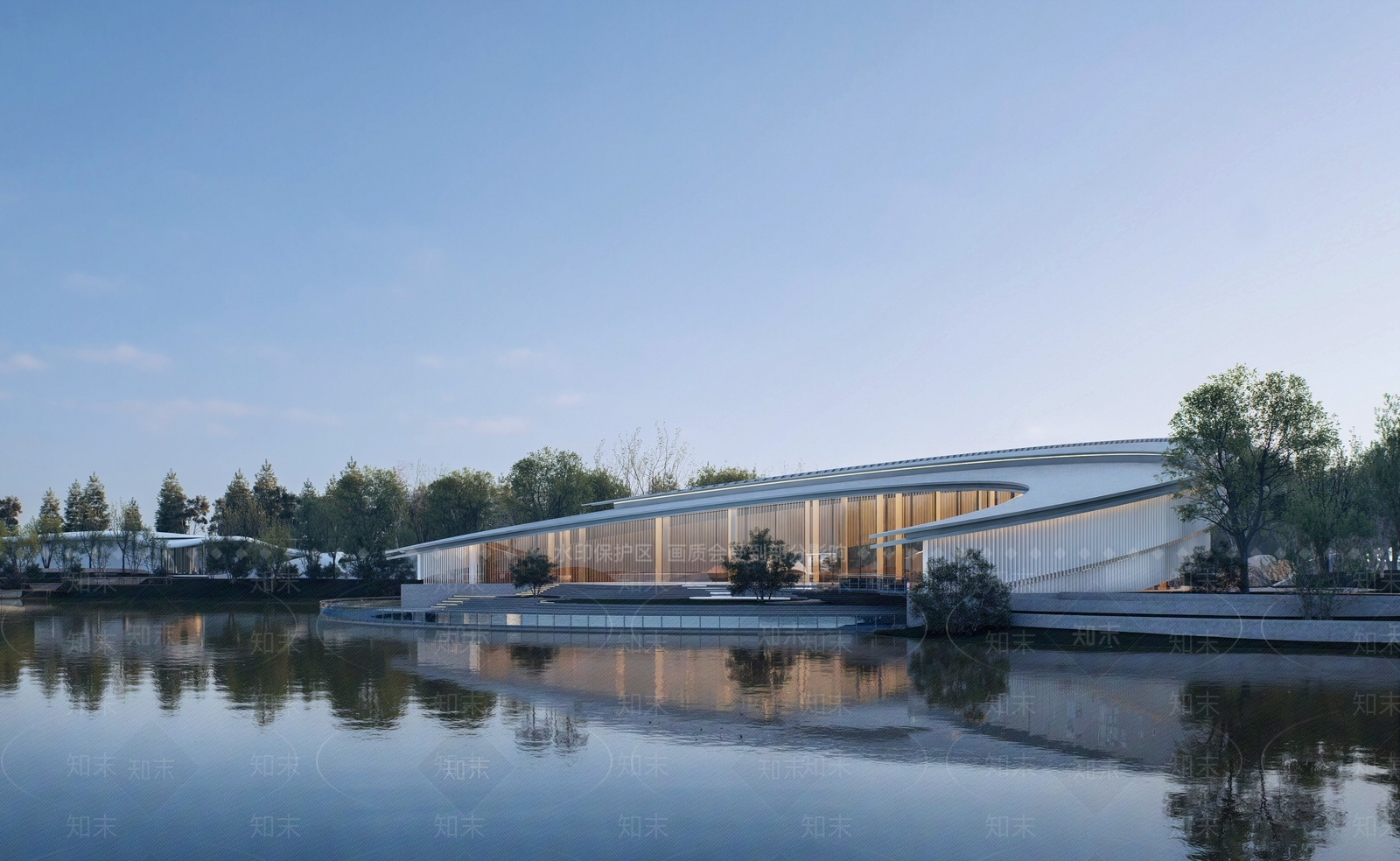 现代滨水景观SU模型下载【ID:1204512231】