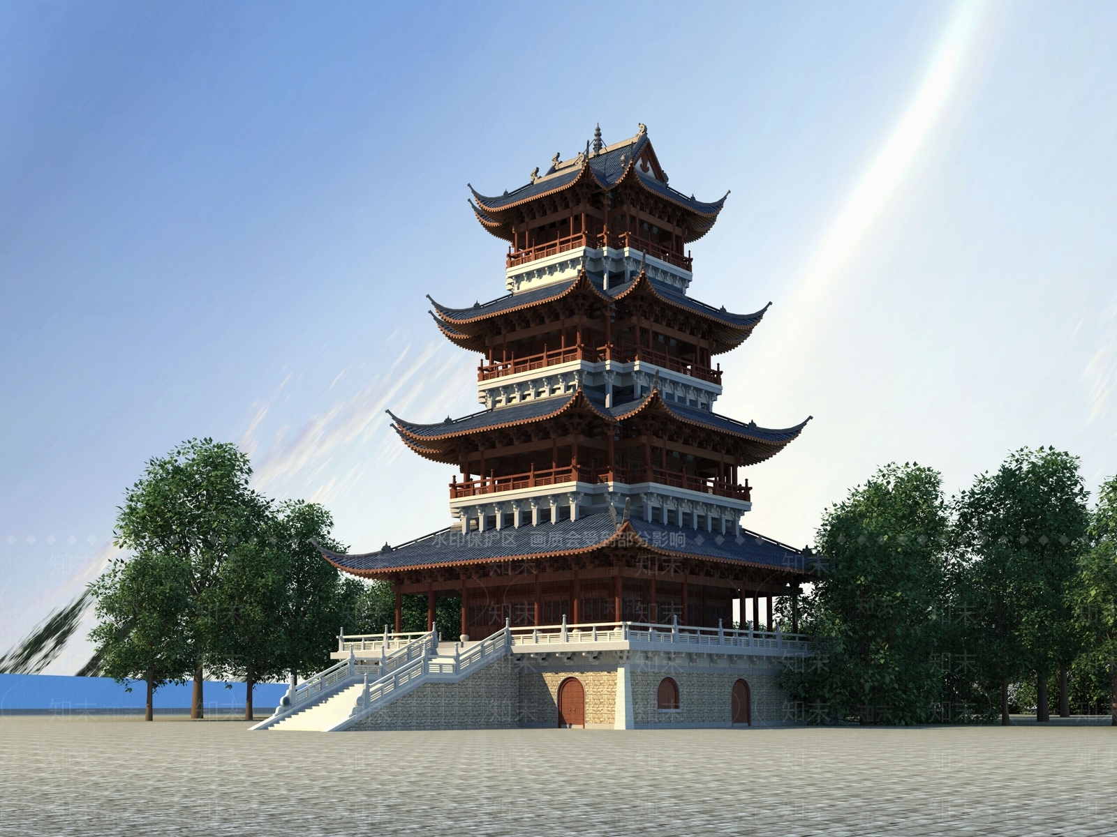 中式古建3D模型下载【ID:1204514624】