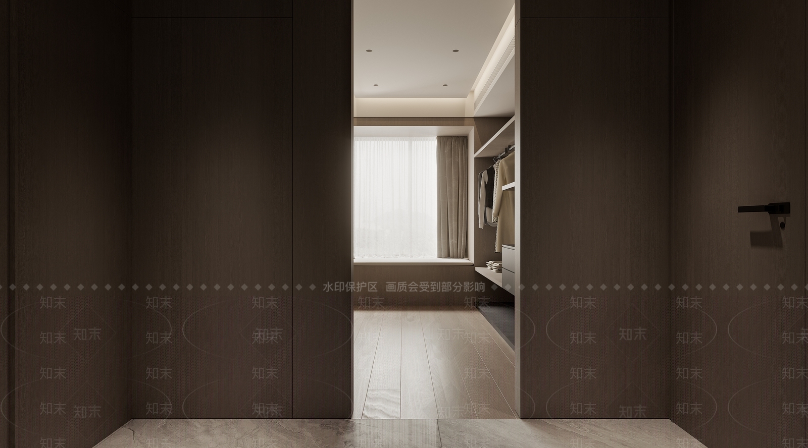 意式轻奢衣帽间3D模型下载【ID:1204519187】