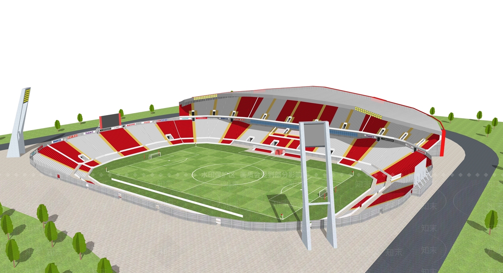 现代足球场SU模型下载【ID:1204518055】