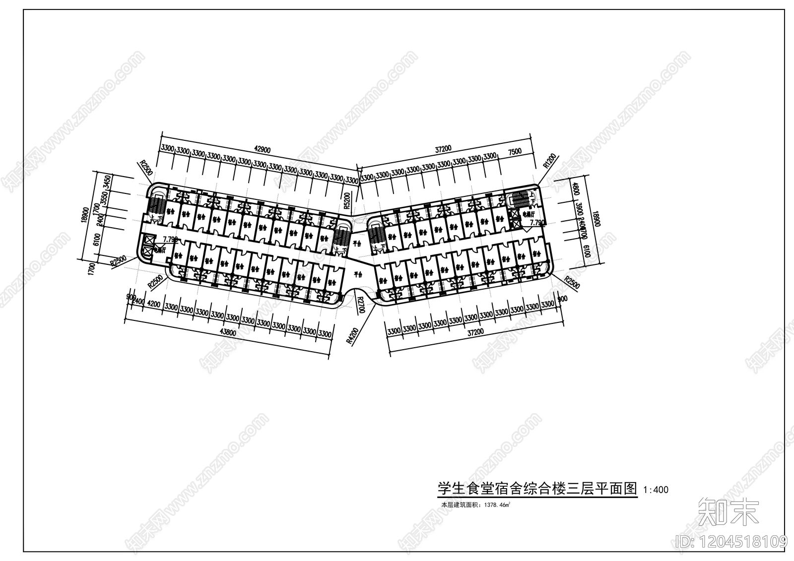 现代其他公共建筑cad施工图下载【ID:1204518109】