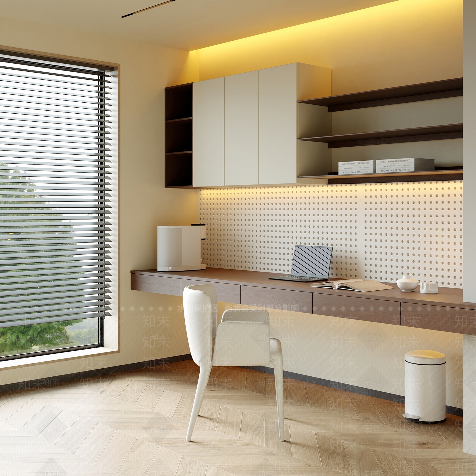 现代中古书房3D模型下载【ID:1204518848】