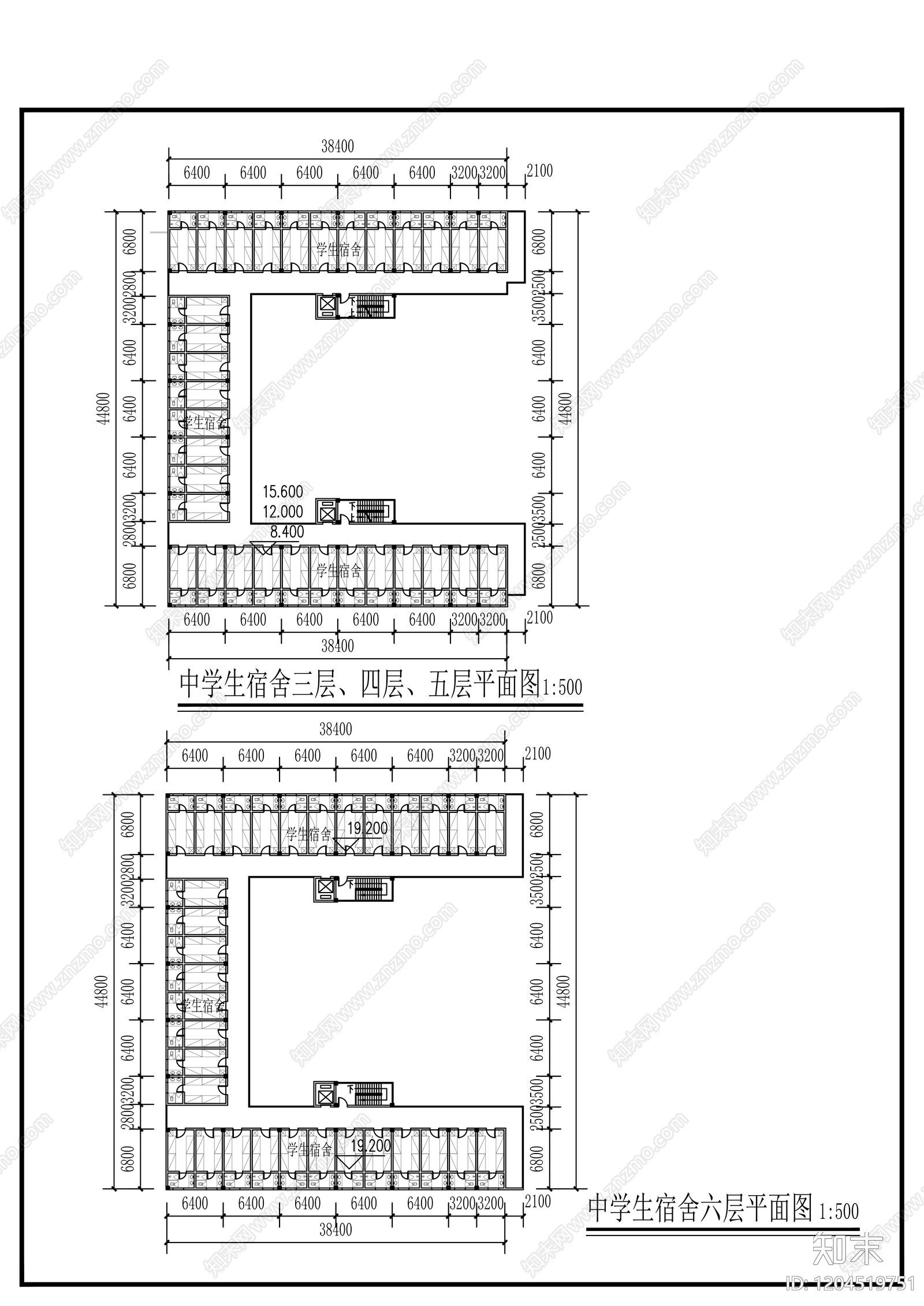现代学校建筑cad施工图下载【ID:1204519751】