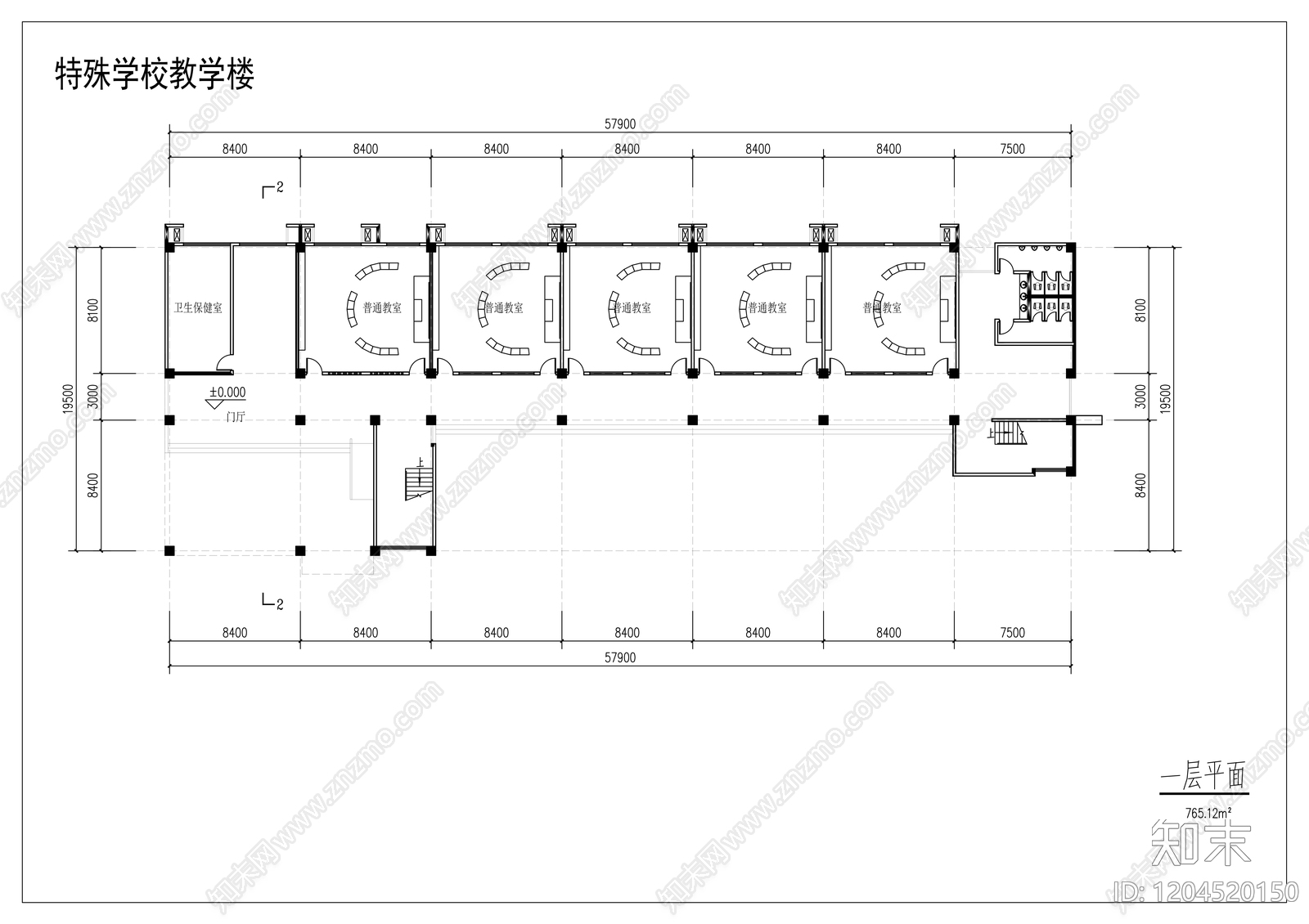 现代学校建筑cad施工图下载【ID:1204520150】