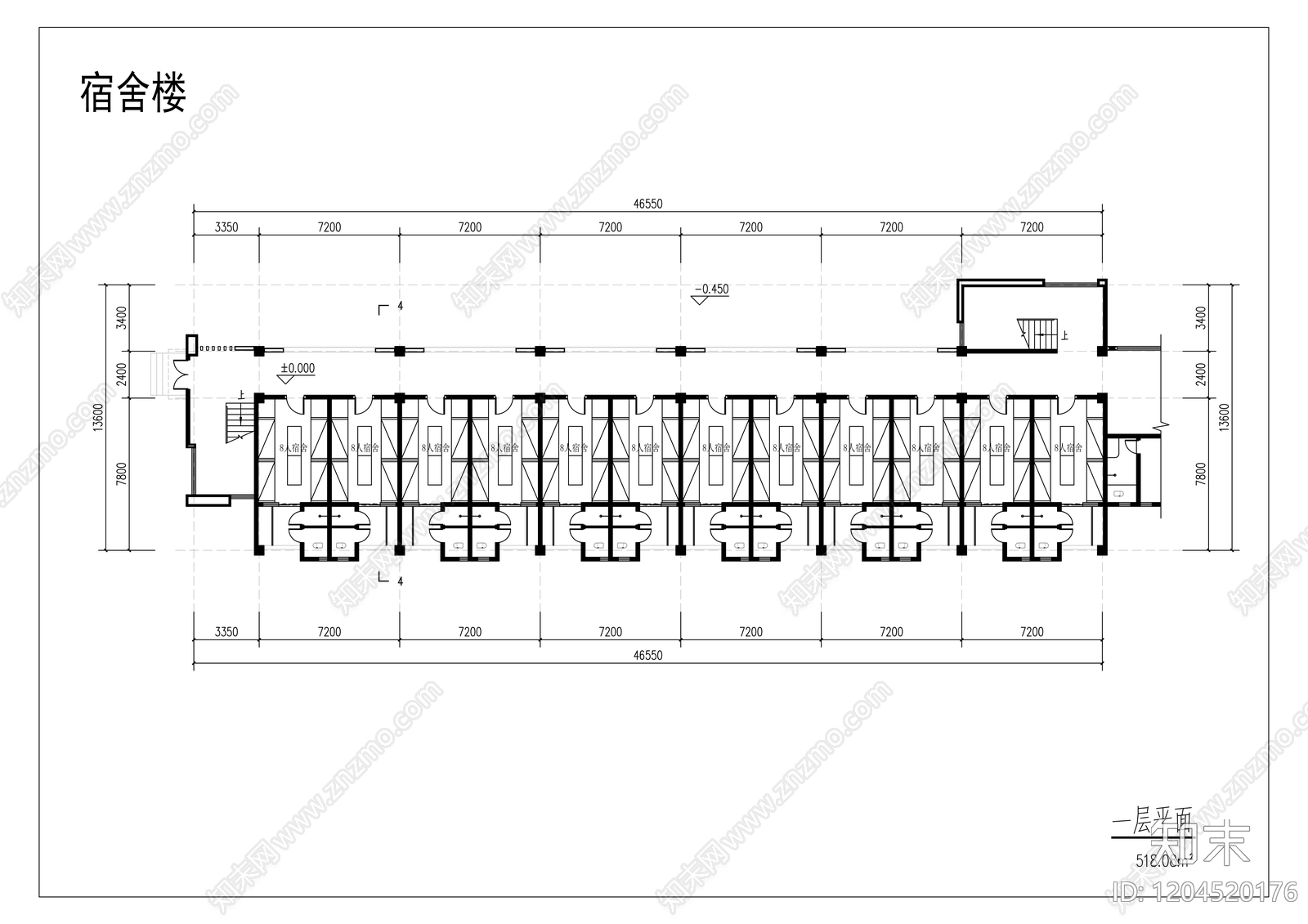 现代学校建筑cad施工图下载【ID:1204520176】