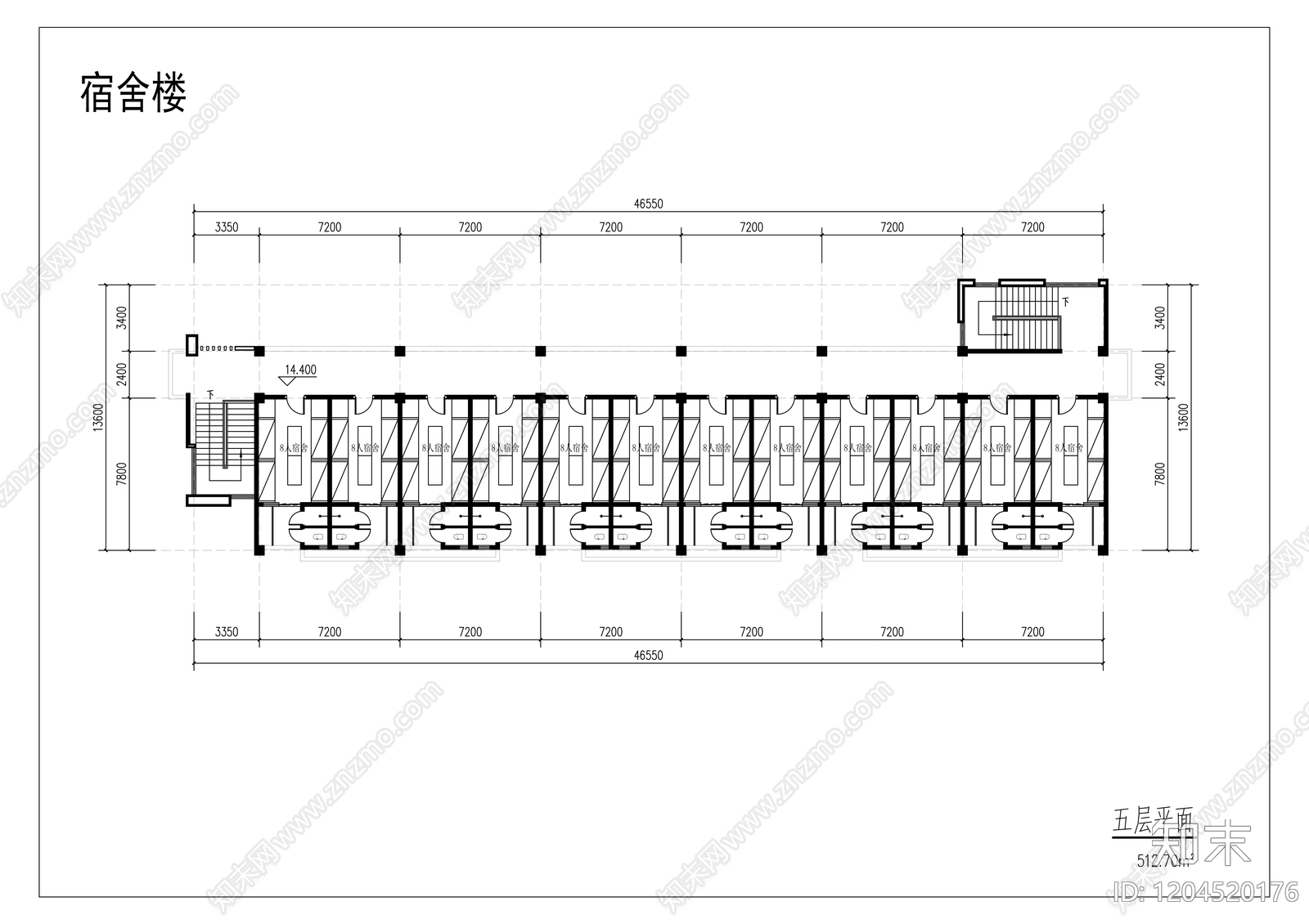 现代学校建筑cad施工图下载【ID:1204520176】