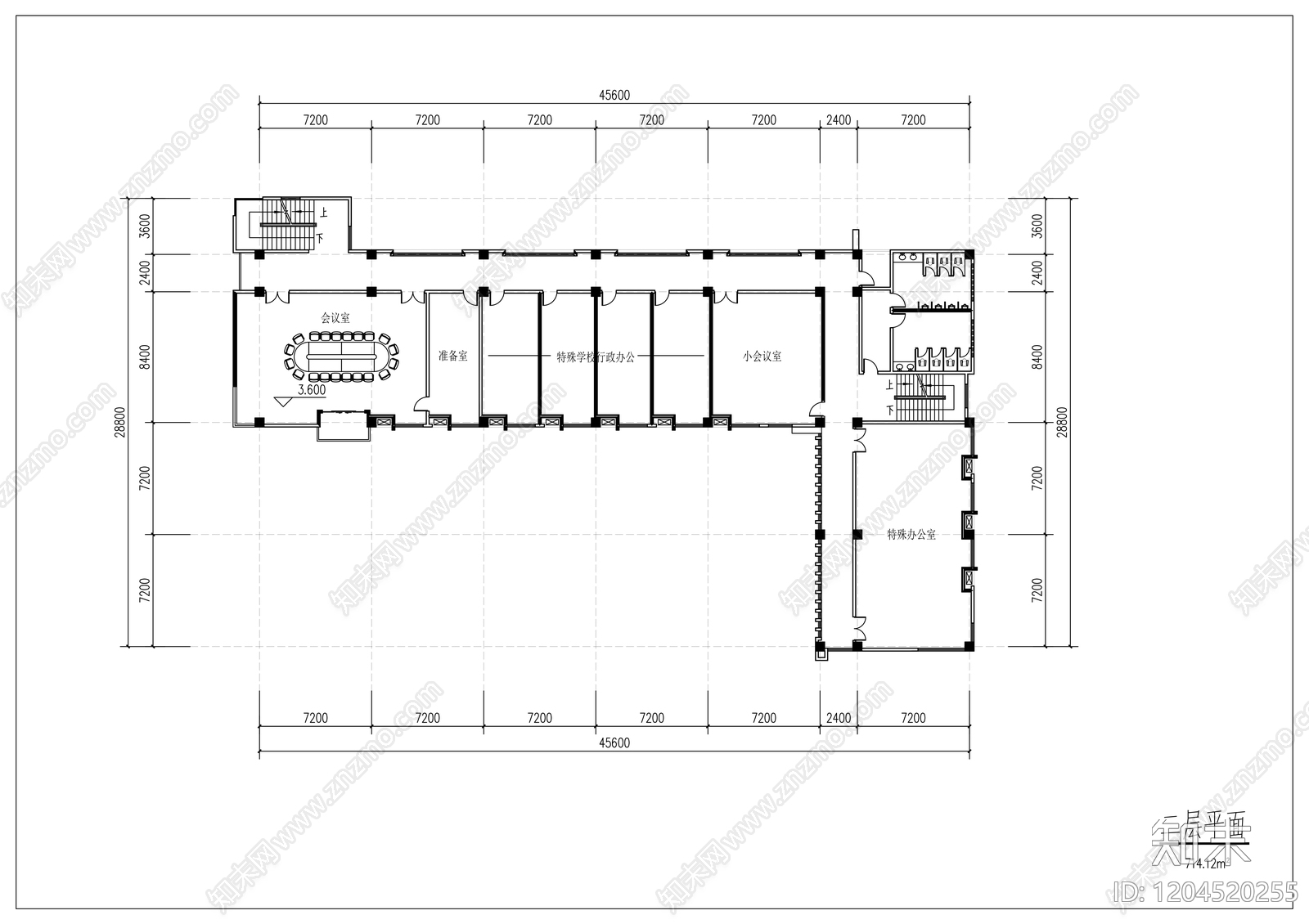 现代学校建筑cad施工图下载【ID:1204520255】