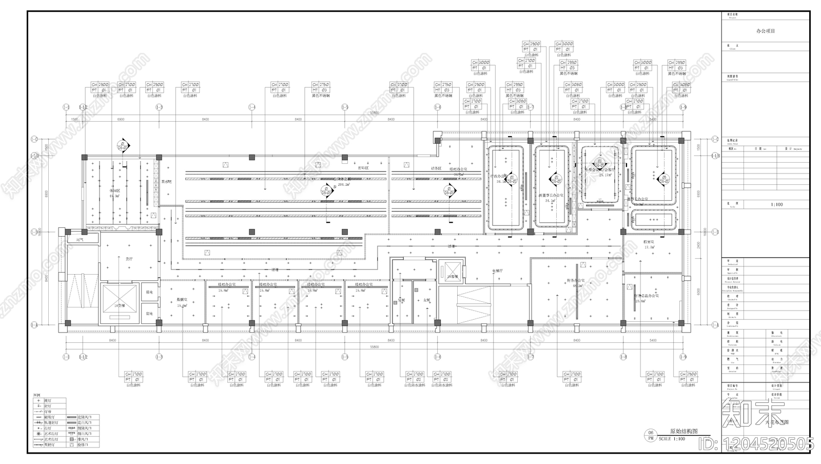 现代整体办公空间cad施工图下载【ID:1204520505】