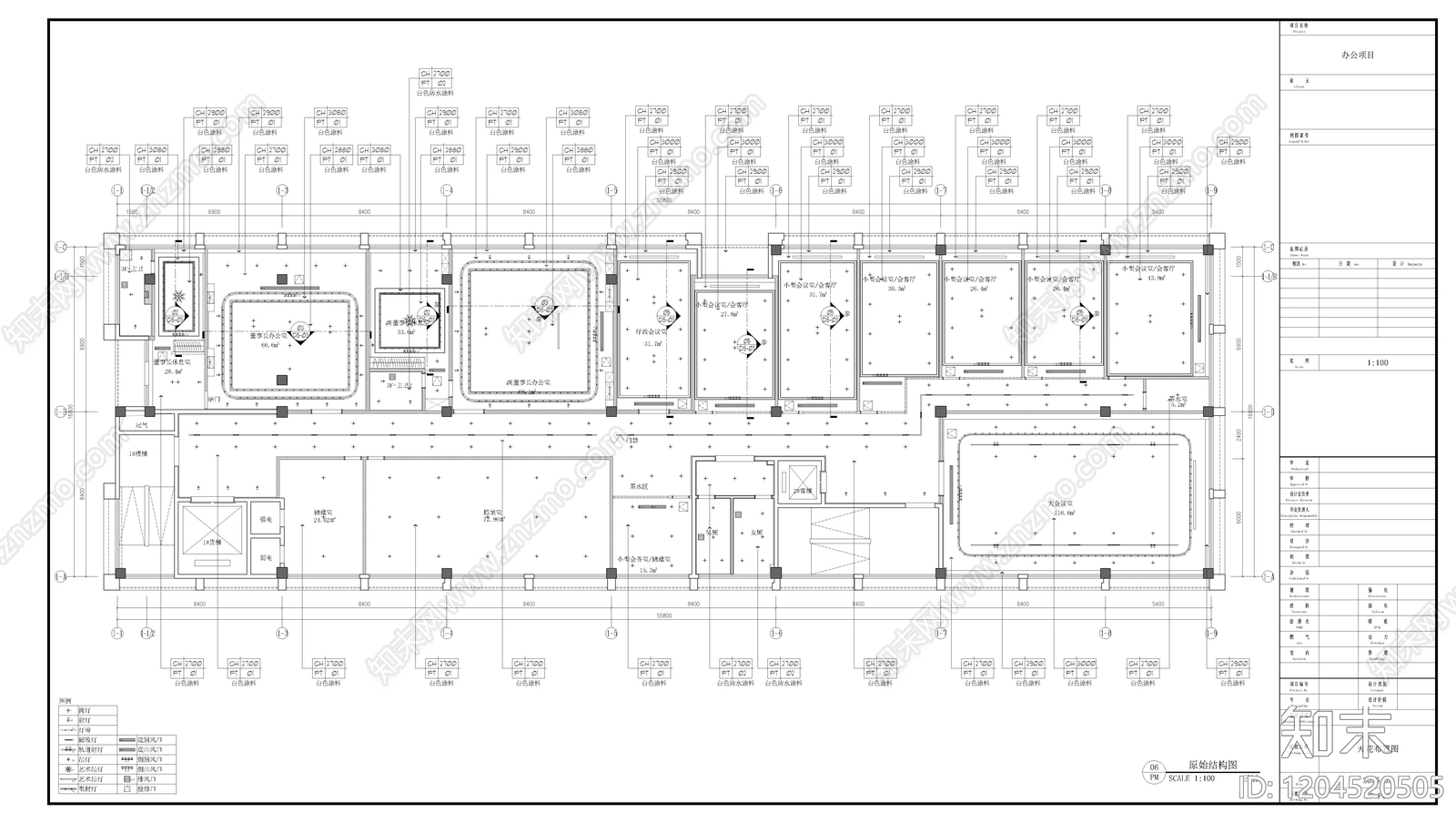 现代整体办公空间cad施工图下载【ID:1204520505】