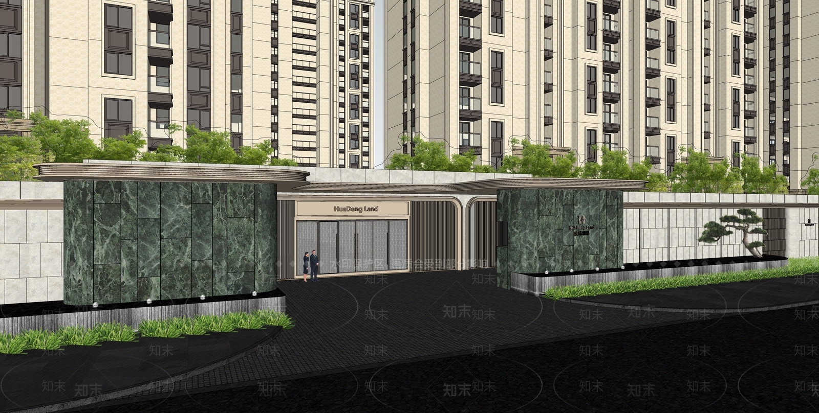 现代入口大门SU模型下载【ID:1204524092】