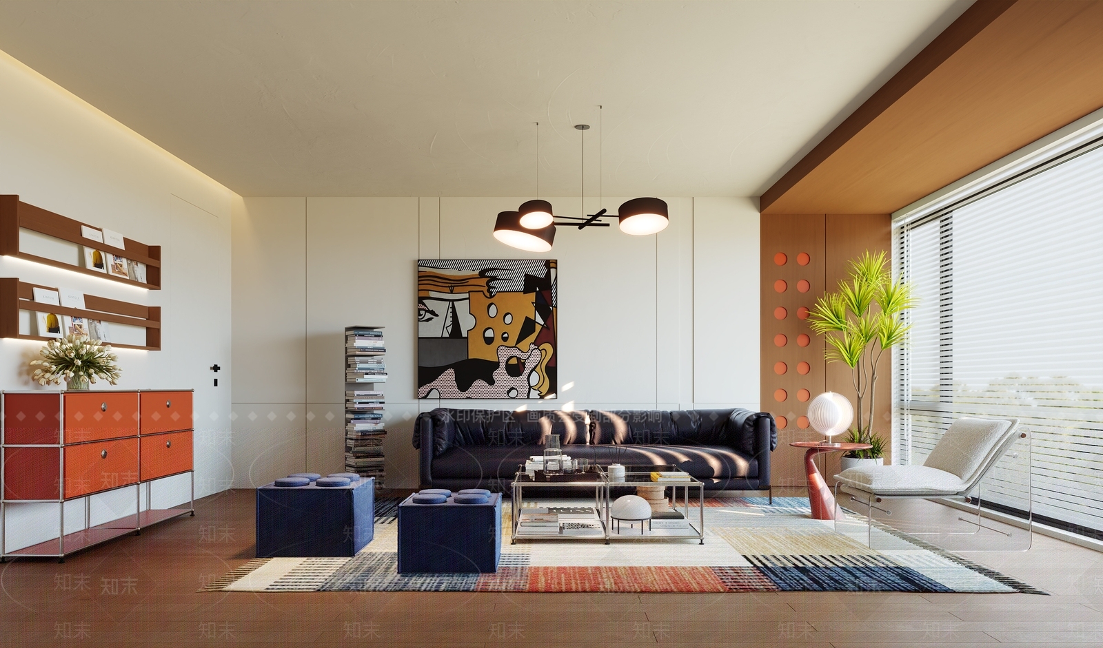 现代家居客厅3D模型下载【ID:1204537463】