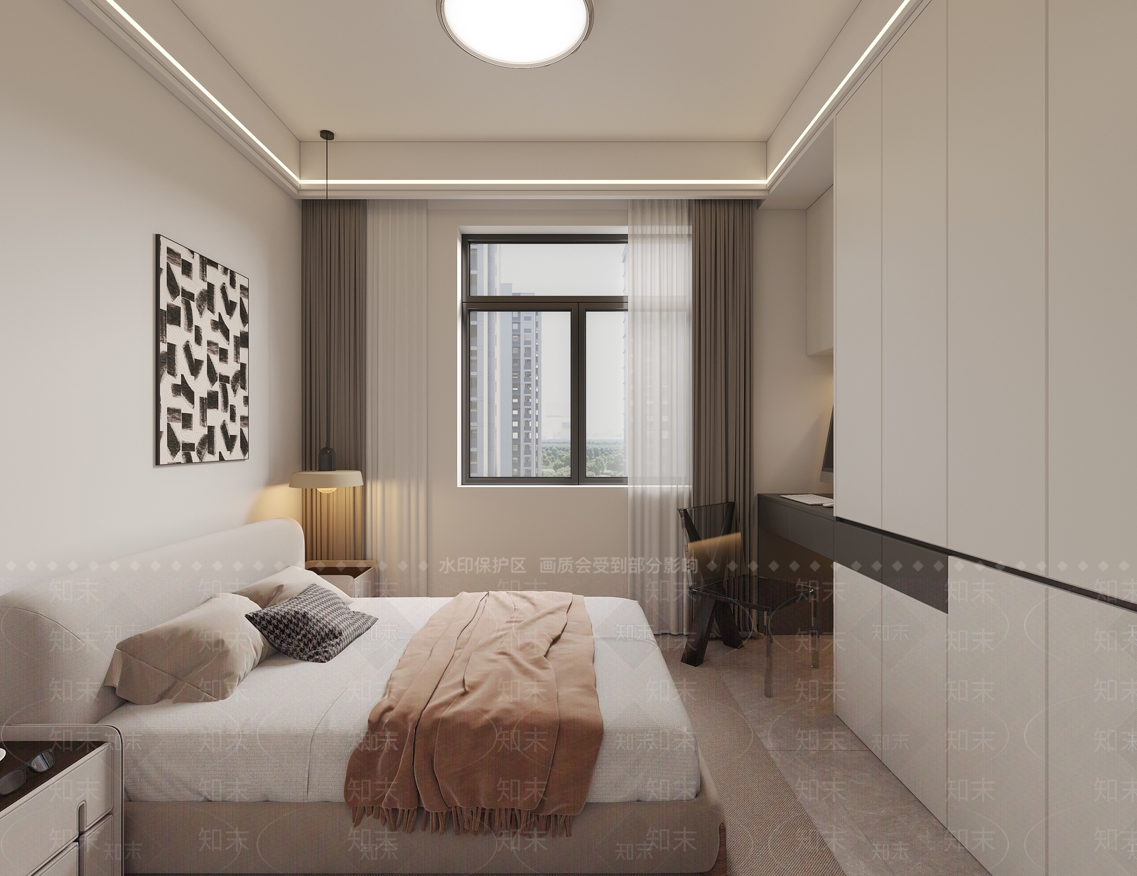现代简约家居卧室3D模型下载【ID:1204537586】