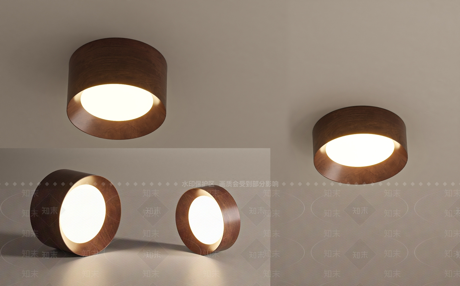 中古侘寂筒灯射灯SU模型下载【ID:1204537796】