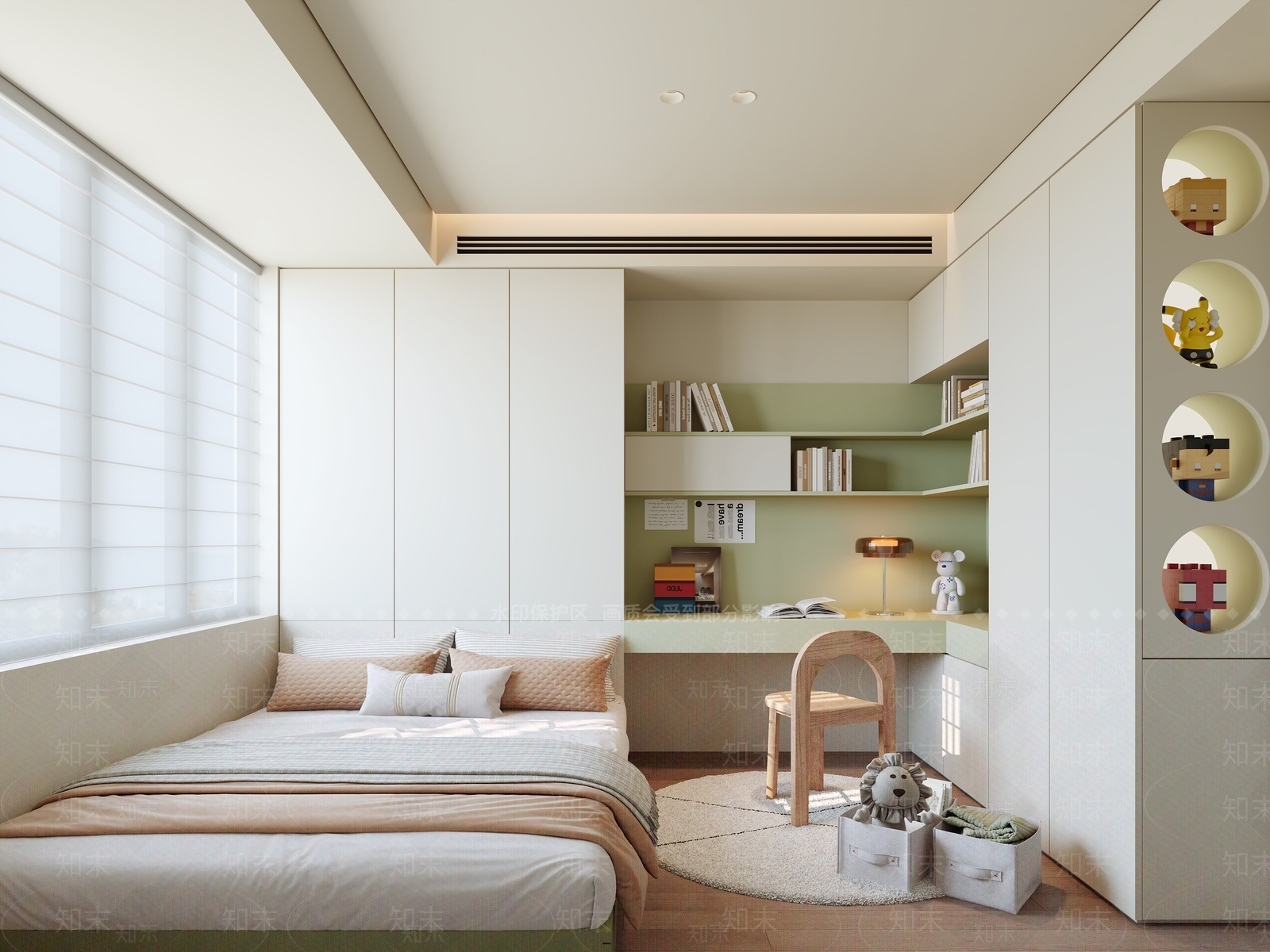 现代榻榻米卧室3D模型下载【ID:1204537827】