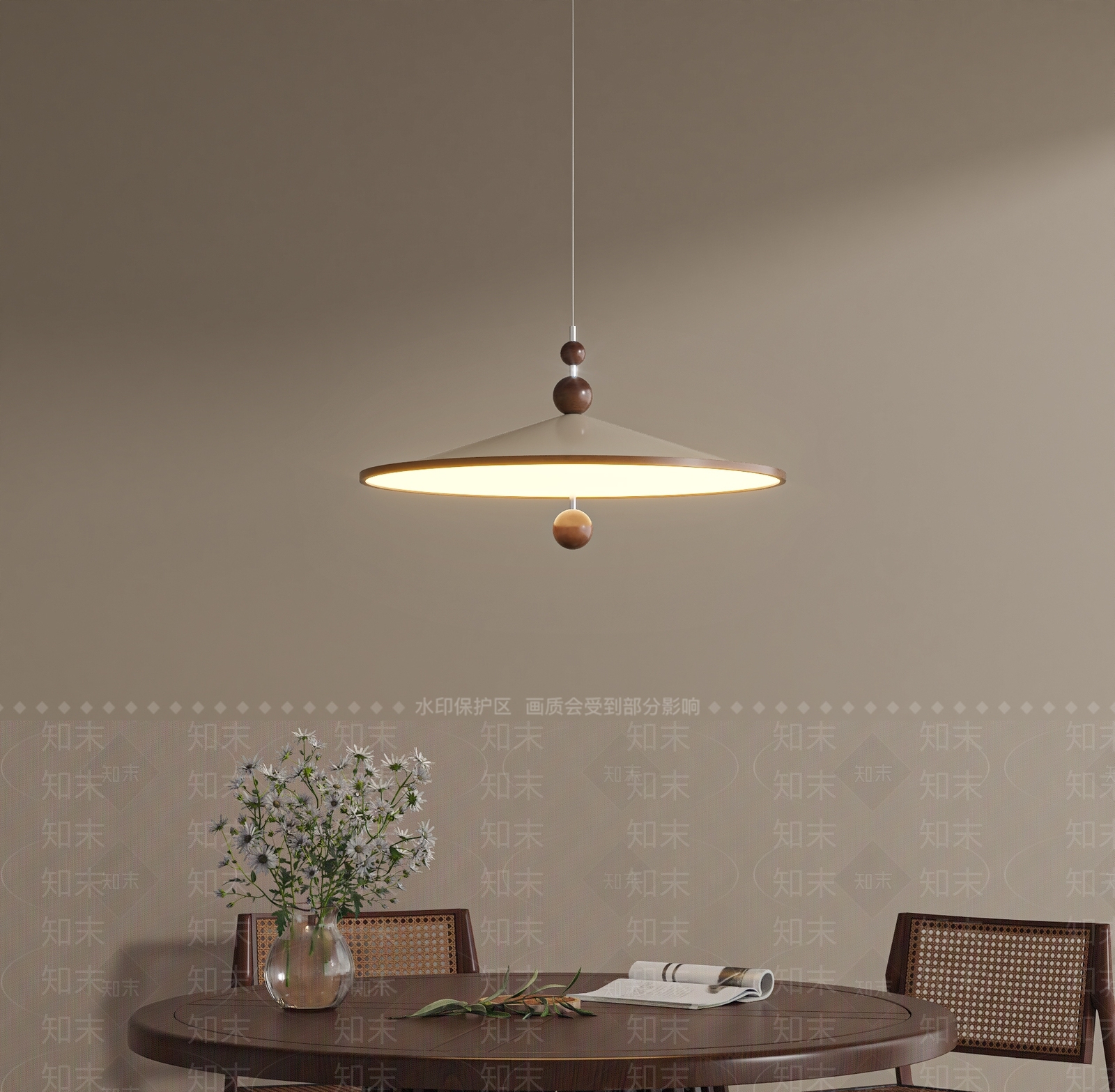 法式奶油餐厅吊灯3D模型下载【ID:1204538552】