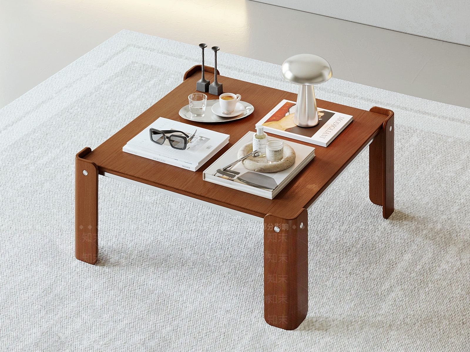 现代中古茶几SU模型下载【ID:1204544759】