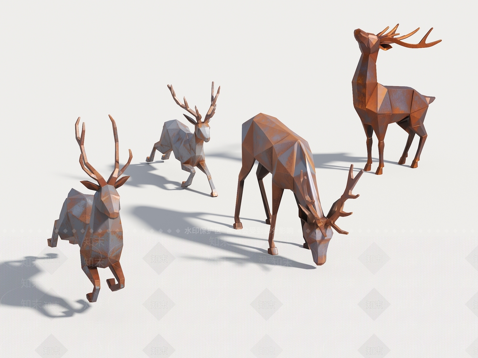 现代景观雕塑3D模型下载【ID:1204545672】