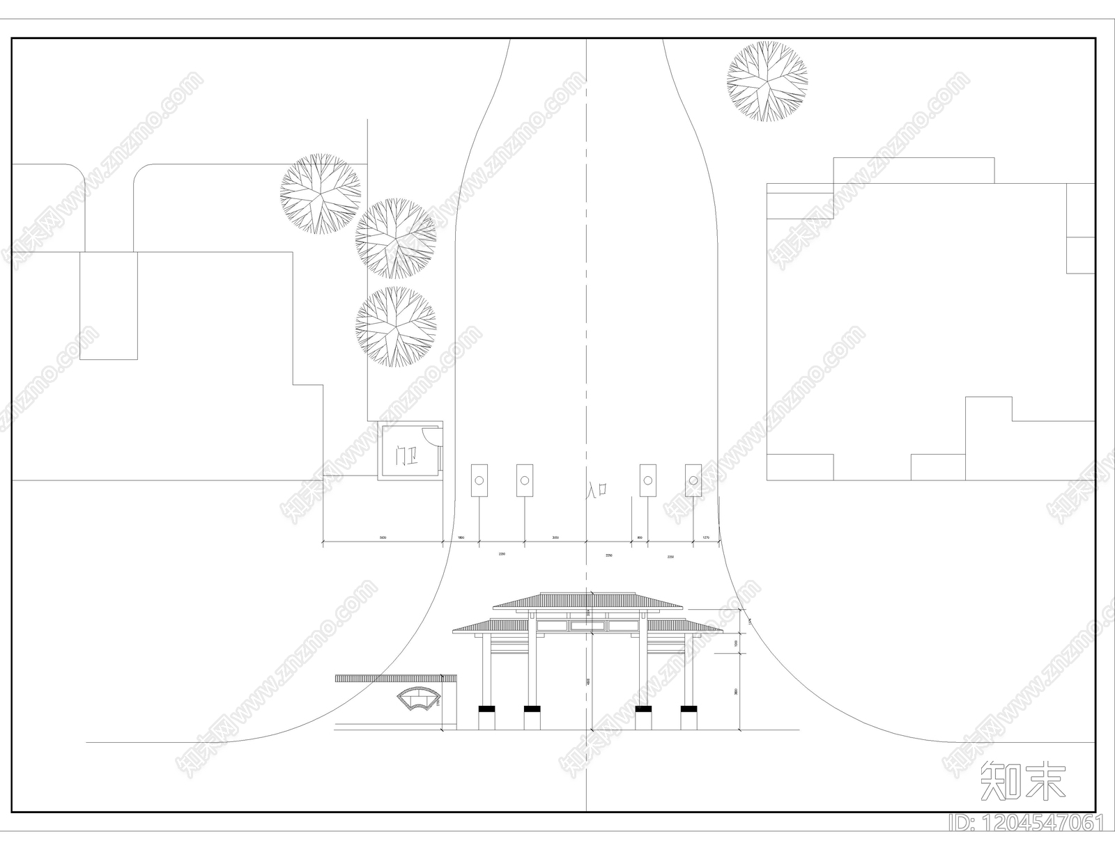 复古门头施工图下载【ID:1204547061】
