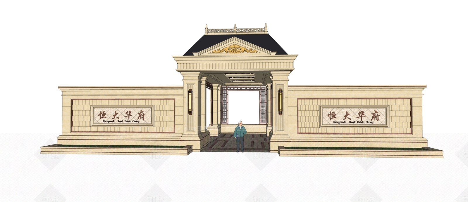 欧式简欧亭子SU模型下载【ID:1204548546】