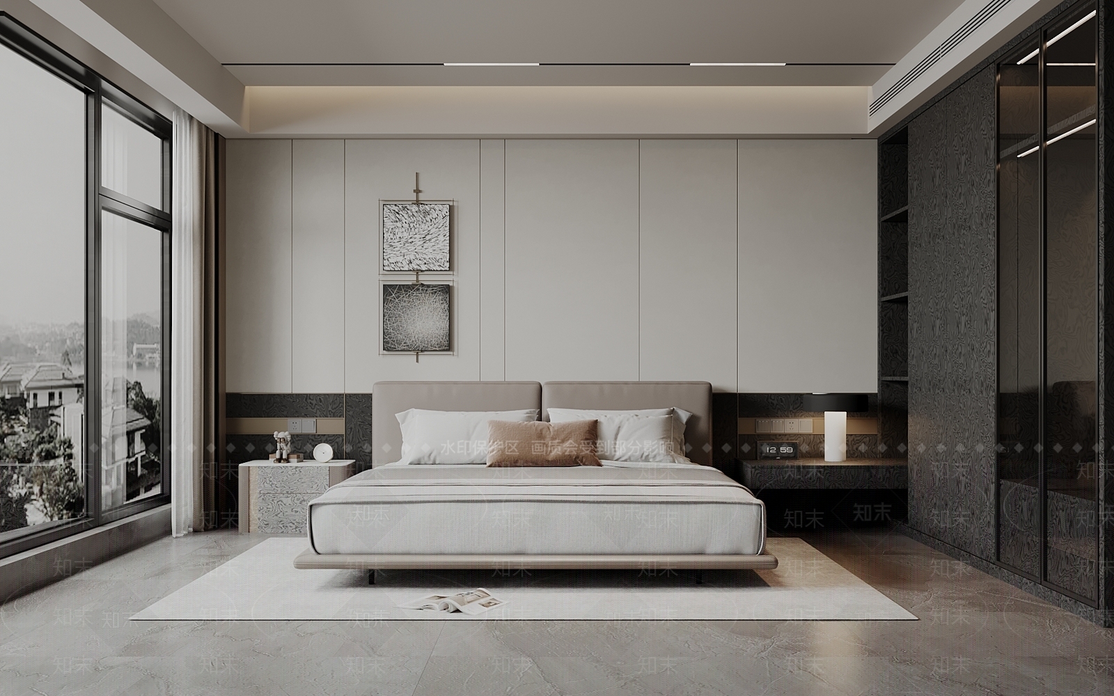 现代家居卧室3D模型下载【ID:1204548554】