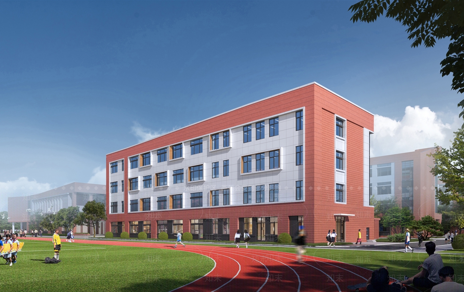 现代学校建筑SU模型下载【ID:1204611882】
