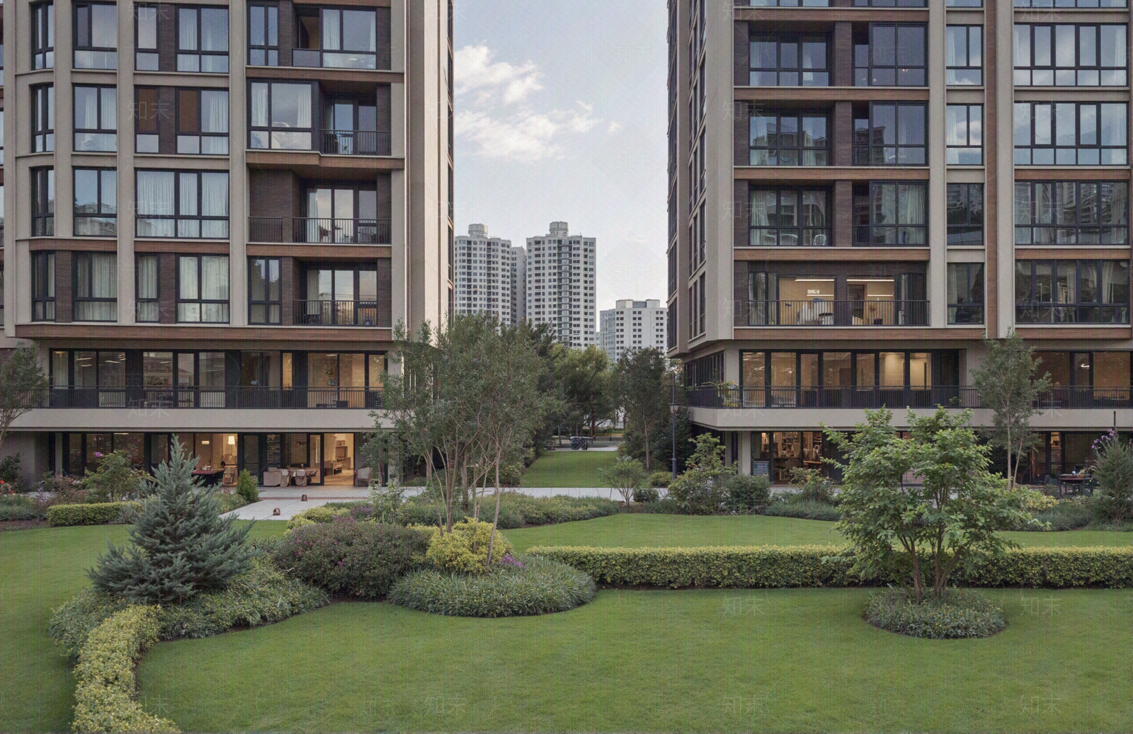 现代小区外景贴图下载【ID:1204553861】_【知末网贴图库】