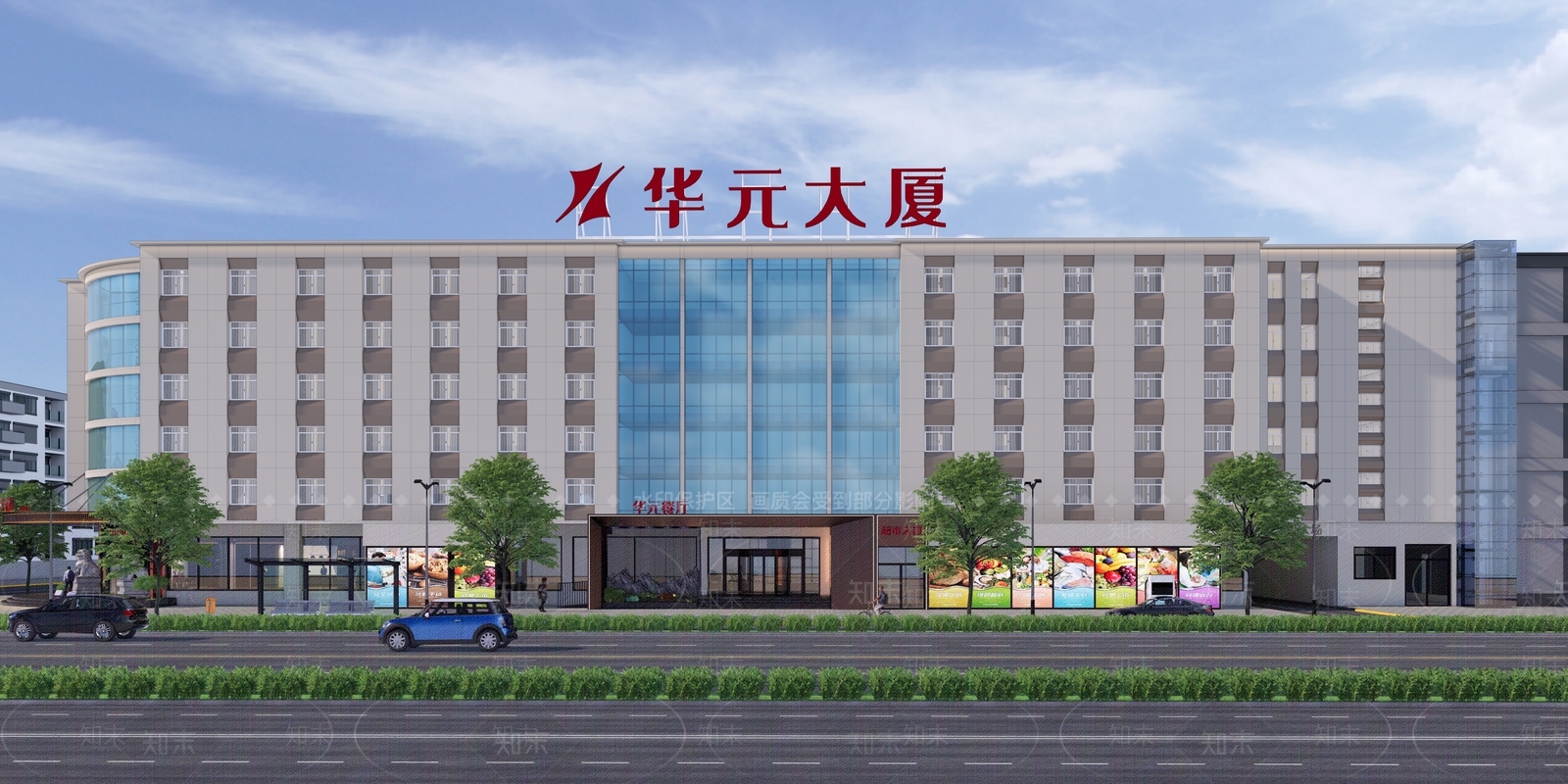 现代酒店建筑SU模型下载【ID:1204555009】