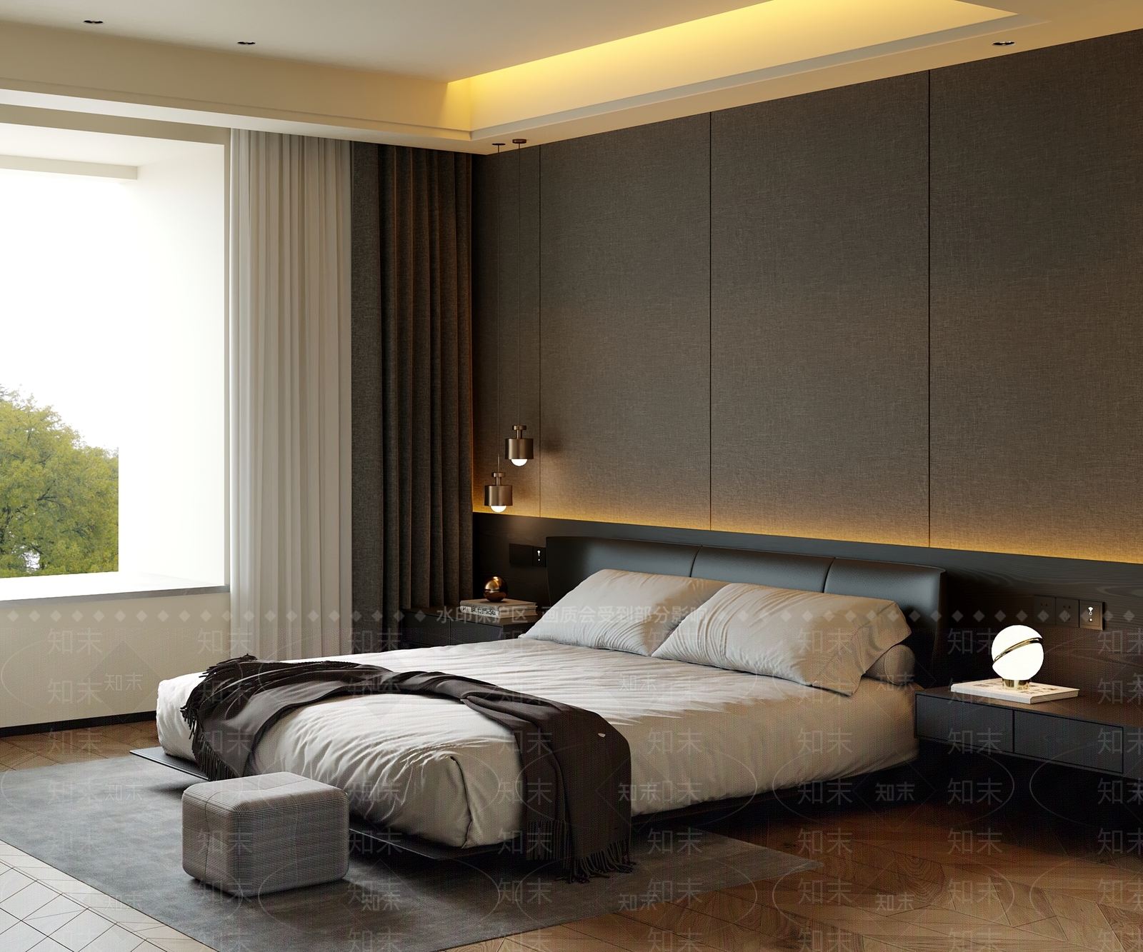 现代意式家居卧室3D模型下载【ID:1204556104】