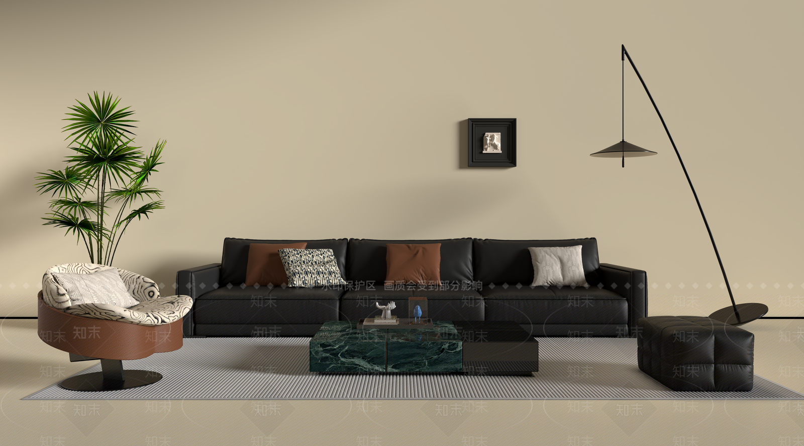 现代多人沙发3D模型下载【ID:1204556305】