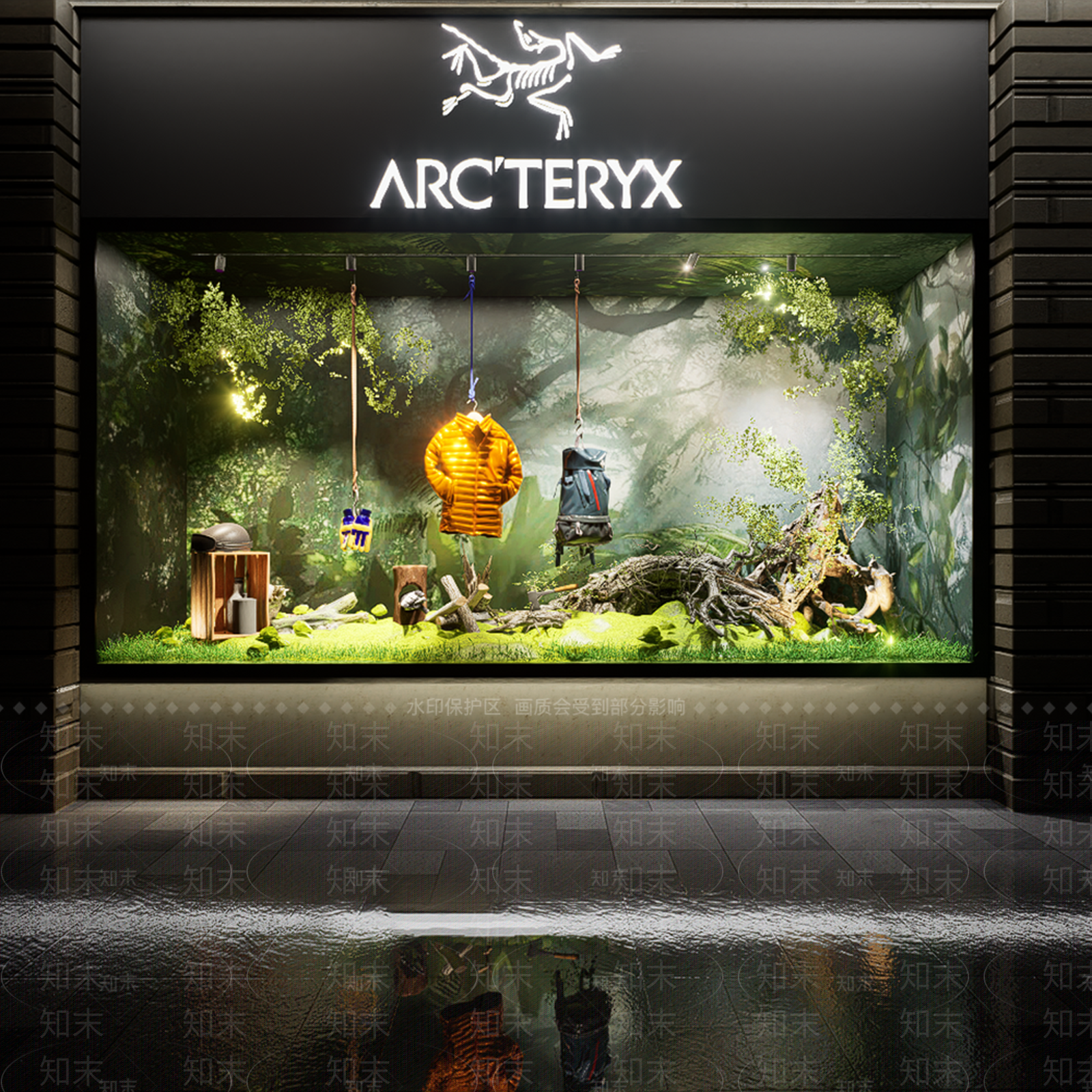 现代门窗展厅SU模型下载【ID:1204623634】