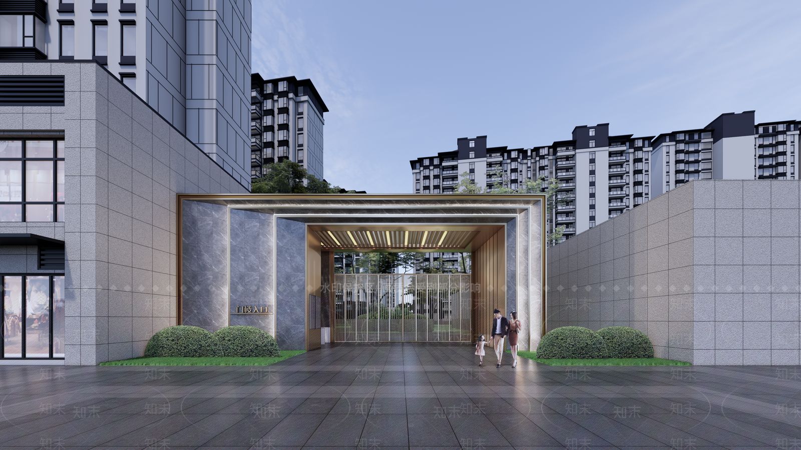 现代入口大门SU模型下载【ID:1204560542】