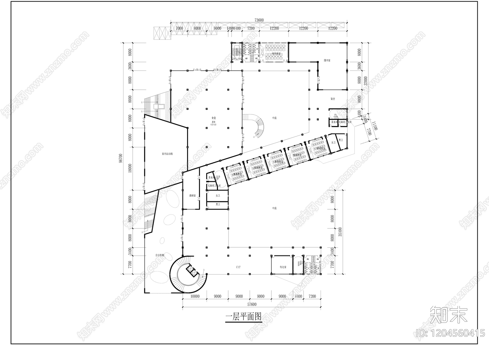 现代学校建筑施工图下载【ID:1204560415】