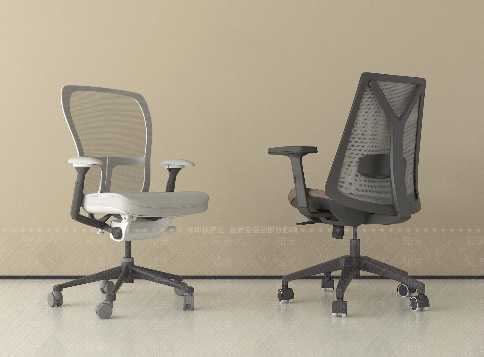 现代办公椅3D模型下载【ID:1204560999】