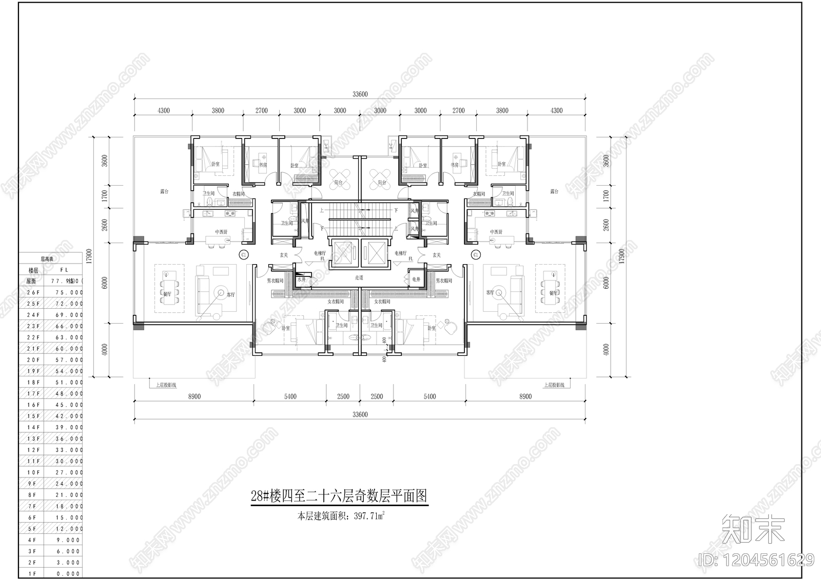 高层住宅施工图下载【ID:1204561629】