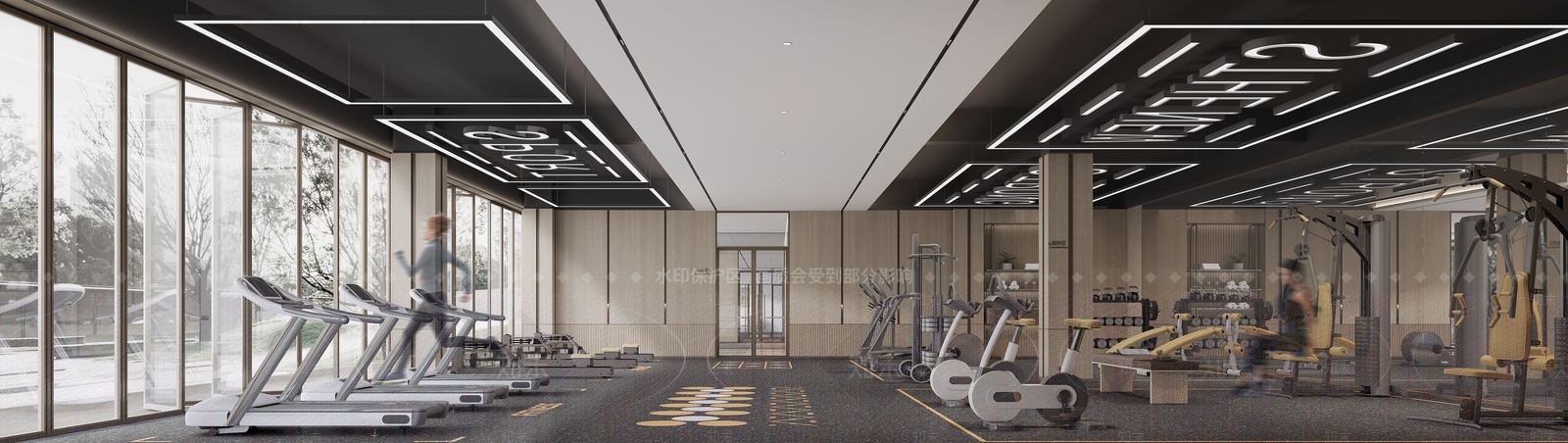 现代健身房3D模型下载【ID:1204563614】