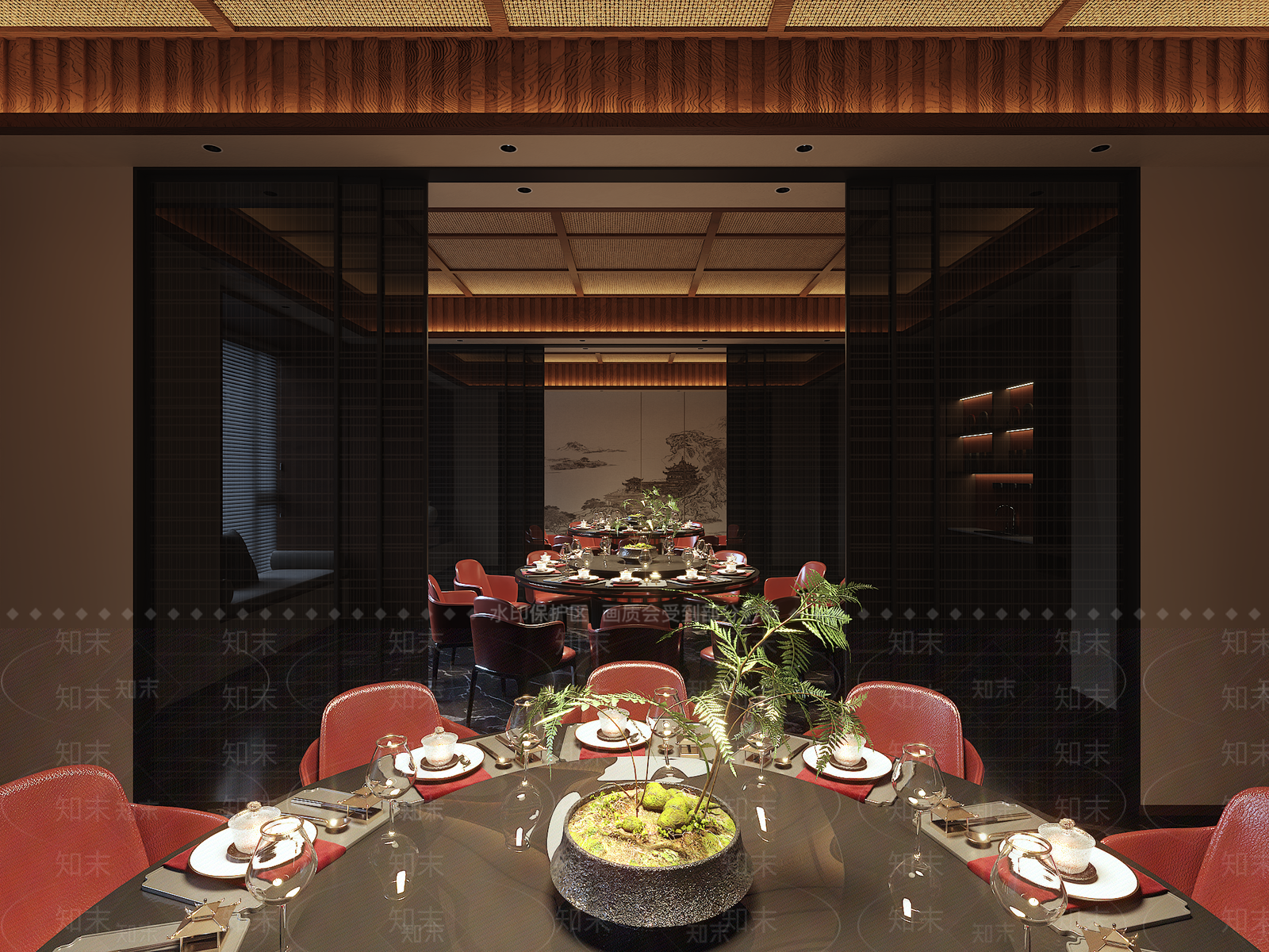 禅意新中式包厢3D模型下载【ID:1204565902】