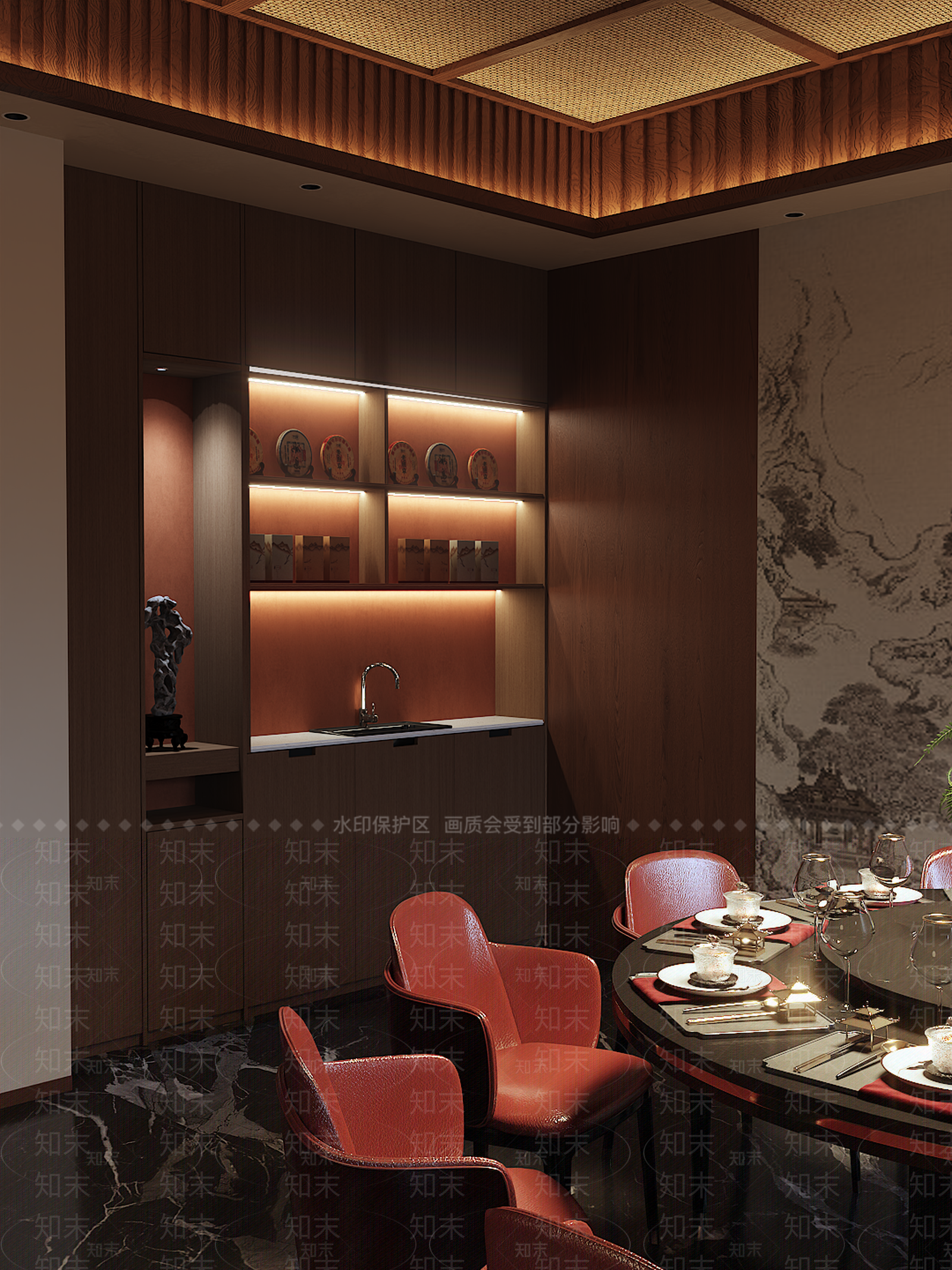 禅意新中式包厢3D模型下载【ID:1204565902】