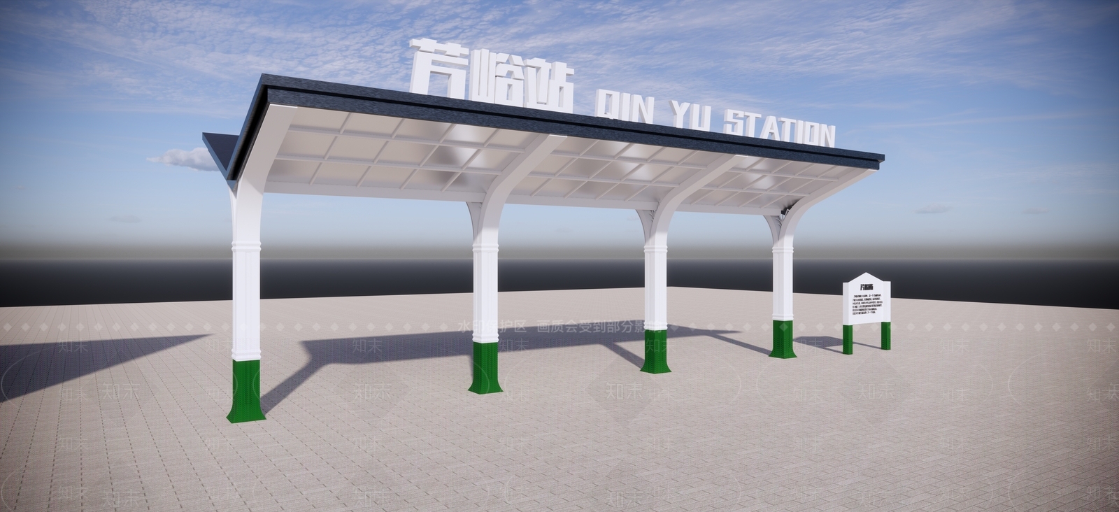 欧式简约廊架SU模型下载【ID:1204638562】