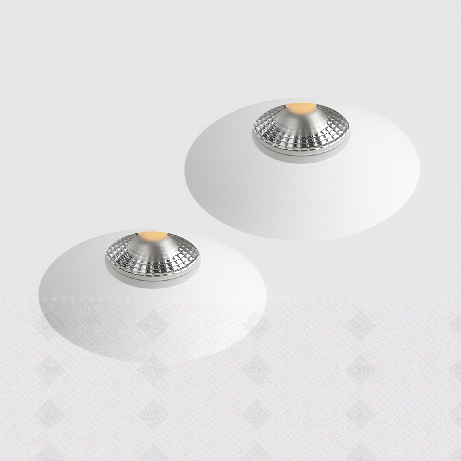 现代简约筒灯射灯组合3D模型下载【ID:1204742843】