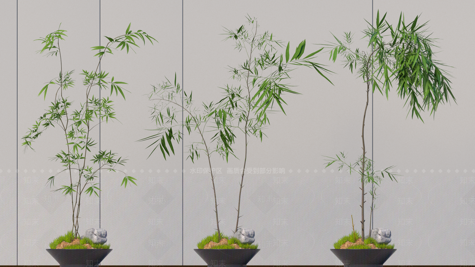 灌木SU模型草图
