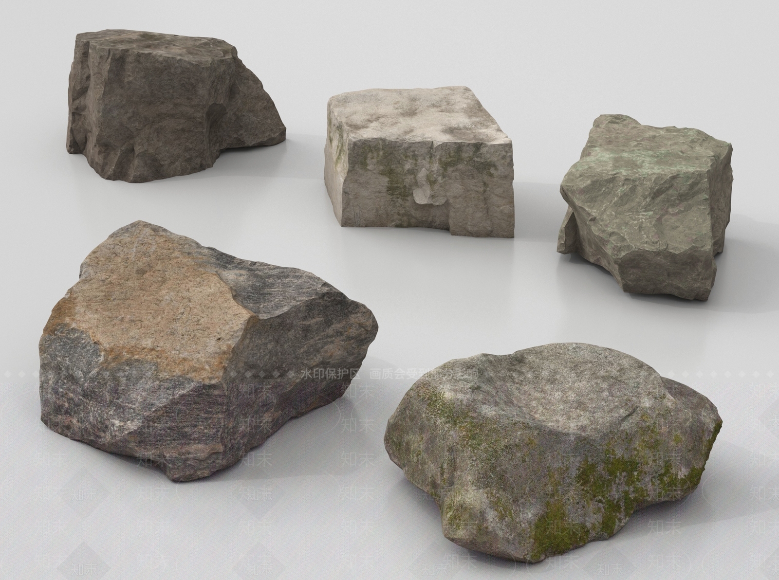 现代石头3D模型下载【ID:1204570676】