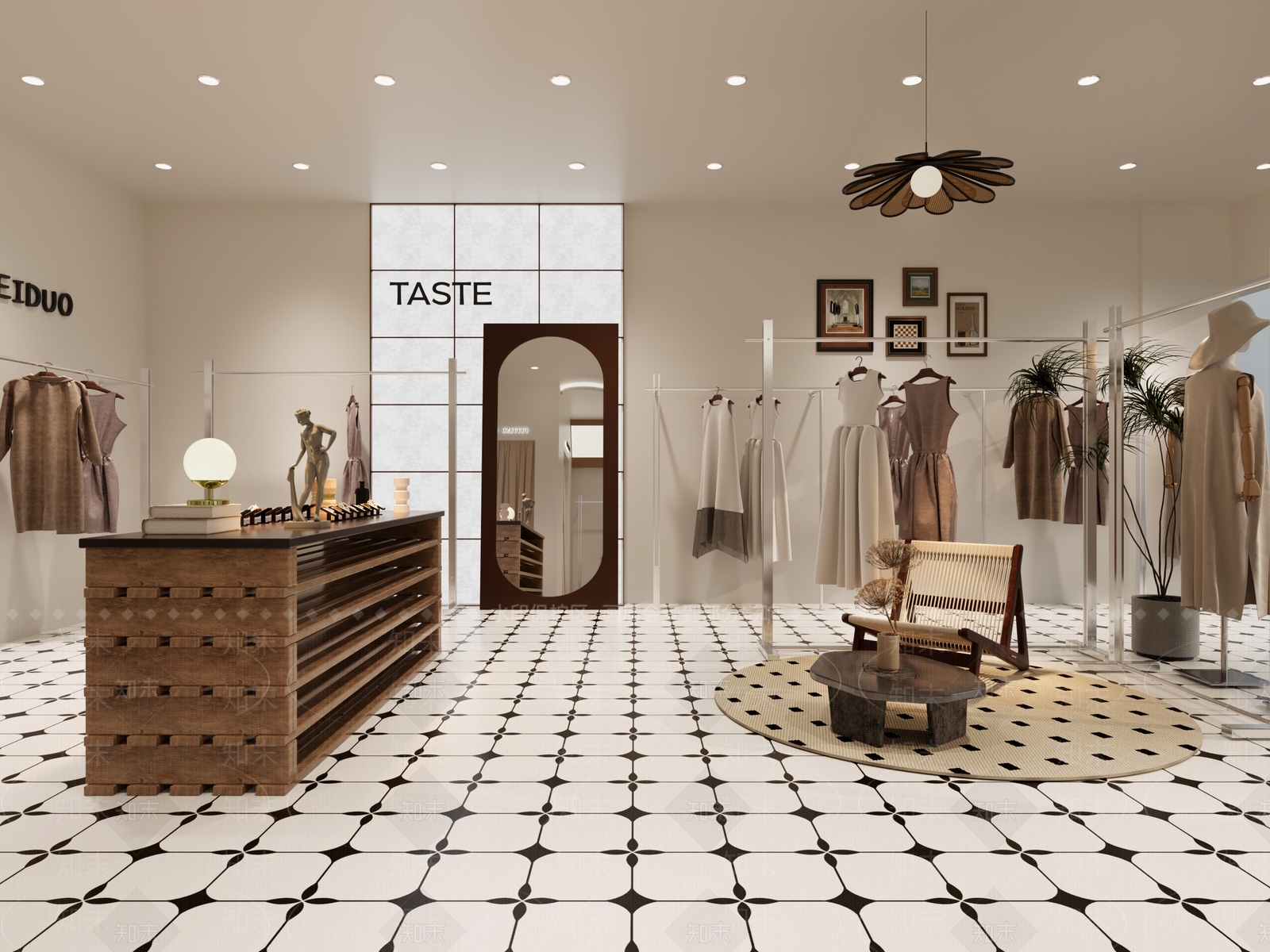 现代服装店3D模型下载【ID:1204571836】