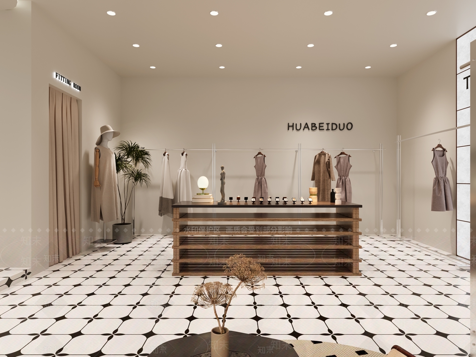 现代服装店3D模型下载【ID:1204571836】