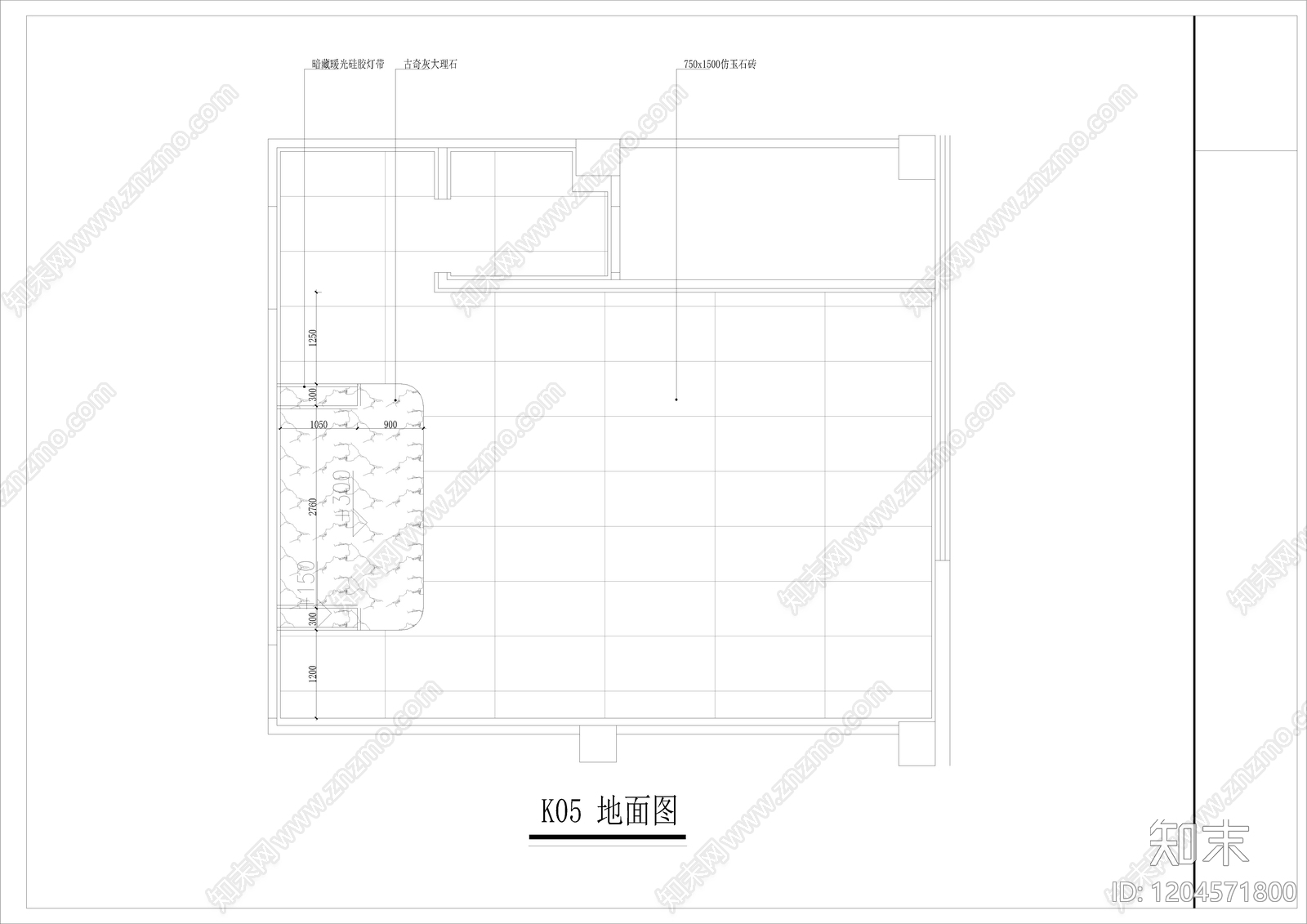 现代KTVcad施工图下载【ID:1204571800】