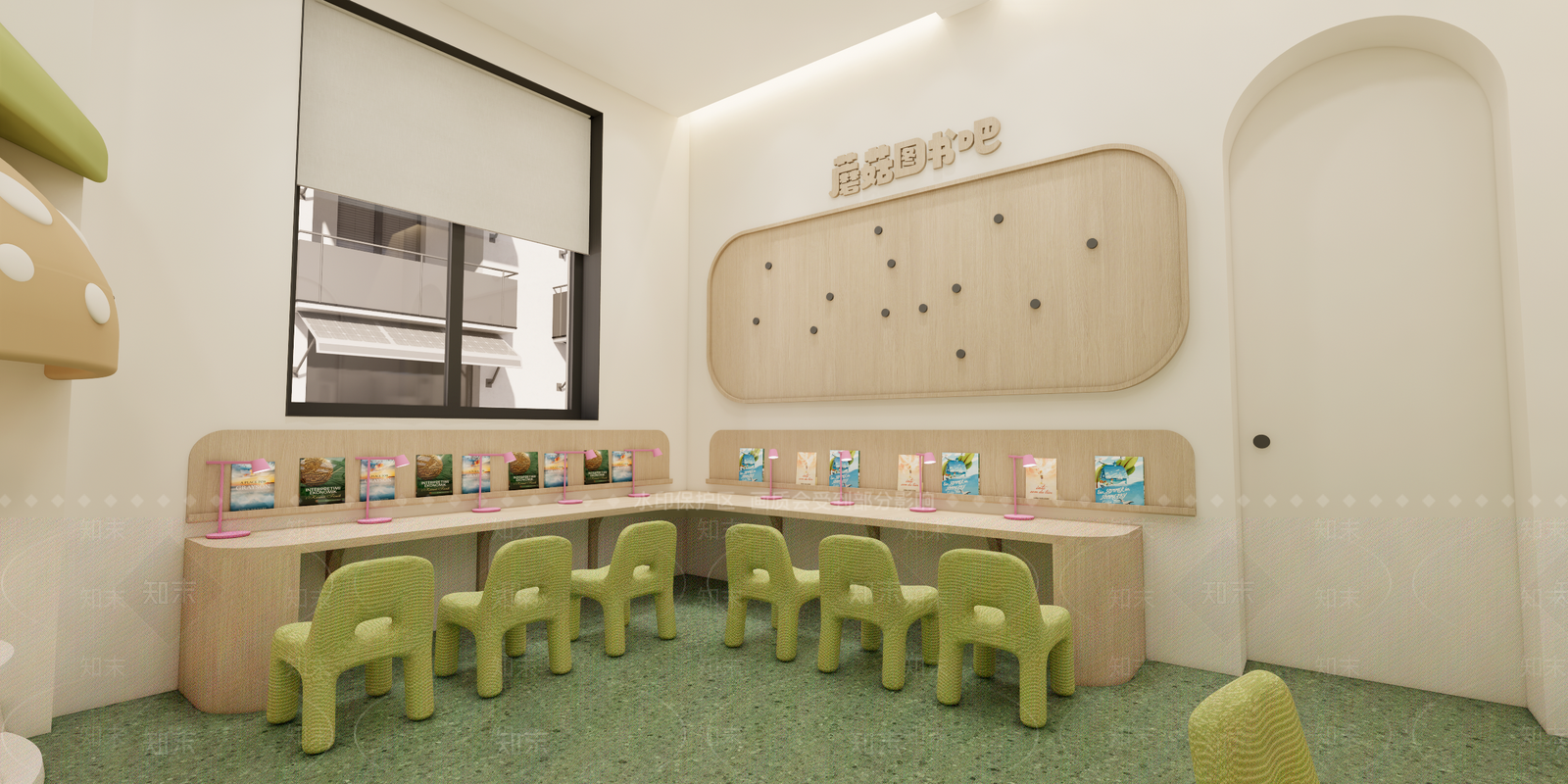 现代原木幼儿园内部SU模型下载【ID:1204572407】